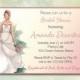 Bridal Shower Invitation / Bride To Be / Pink Green Cream / DIY PRINTABLE / Made to Order / 5x7 / Digital Download
