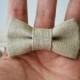 Infant Bow Tie in Neutral Linen