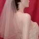 Circular Cut Bridal Veil in WHITE  / Elbow length and finished with a delicate Pencil Edge