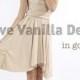 Bridesmaid Dress Infinity Dress Gold Knee Length Wrap Convertible Dress Wedding Dress