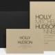 Urban Simple Wedding Invitation - Minimal Kraft Wedding Invitations - Modern Fall Wedding Invites - Holly