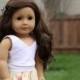 White Lace CROP TOP for 18 Inch Trendy American Girl Doll