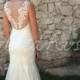 lace wedding dress-wedding dress /lace fishtail wedding dress/ mermaid style wedding dress custom size : LEILA Floral Lace Dress