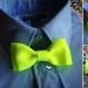 Neon Yellow bowtie for boys, infant bowties, toddler bowtie, Birthday Photo Prop or Photography Session, family photos Christmas Shower Gift