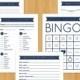 SALE - GAME PACK - Set of 5 Printable Bridal Shower Games, Bingo, MadLibs, Advice Cards, Word Scramble and What's in Your Purse, Navy Blue