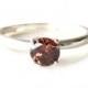 1/2 carat Engagement Ring, Round Cut, Man Made Chocolate Diamond Simulant, Wedding, Birthstone, Promise Ring, Sterling Silver or 14k Gold