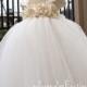 Flower Girl Dress Antique white Ivory tutu dress baby dress toddler birthday dress wedding dress 0-8t