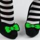 8 Bit Bow Shoe Clips, Pixel Bows, Neon Green and other colours