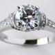 Solitaire engagement ring with CZ - cubic zirconia wedding ring promise ring engagement ring size 5 6 7 8 9 10 - MC1080881