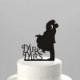 Wedding Cake Topper Silhouette Couple Mr & Mrs, BLACK Acrylic Cake Topper [CT3]