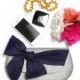 Navy blue wedding clutch, Navy bridesmaids gift, Beach wedding, Nautical wedding, Bow clutch, Bridal clutch, Wedding bag, Evening clutch