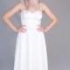 White satin wedding gown / floor length simple bridal gown / spaghetti strap wedding dress
