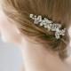 Crystal Bridal Hair Comb, Pearl Accented Hair Comb, Wedding Hair Accessories, Bridal Rhinestone Haircomb, Bridal Hairpiece