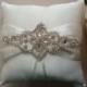 Ring Bearer Pillow - Rhinestone Ring Bearer Pillow - Wedding Pillow - Satin Ring Bearer Pillow