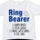 Custom tshirt funny Ring Bearer gift, ring bearer rehearsal t shirt job list, faux glitter rings personalize with any text colors (EX 375)