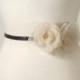 Pure SILK Wedding Sash Flower, Ivory Wedding Silk Flower Sash, Bridal Gown Sash Flower, Wedding Dress Accessories, Bridal Accessories