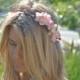 Flower Crown, Rustic Wedding Bridal Crown, Wedding Headpiece, Flower Halo, Bohemian Hair, Woodland Hair