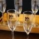 Champagne Flutes, Personalized Silkscreened Champagne Flutes, Silkscreened Champagne Flutes