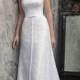 A Classic Wedding Dress Strapless A-line Stunning Wedding Dress Satin And Lace Wedding Gown - "Kapela"