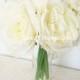 JennysFlowerShop 9" Silk Artificial Flower Bouquet Mixed w/ Hydrangeas/ Roses/ Peonies/ Ranunculus for Home/ Wedding Decorations Pink