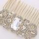 Art Deco Hair Comb Crystal Gold Comb Bride Hair Piece Gatsby Old Hollywood Wedding Hair Combs Bridal Jewelry Art Deco Bridal Accessory