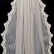 Polka Dot Shoulder Length Wedding Veil Bridal Veils Scalloped Edge Ivory