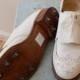 Kiltie Wingtip Golf Shoes by Footjoy Pebbled Perforated White Leather Steel Cleats Old School Classic Costuming Pin Up Vintage Wedding