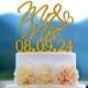 Wedding Cake Topper Monogram Mr and Mrs cake Topper Design Personalized with YOUR Last Name 015