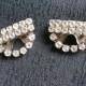 sparkly RHINESTONE SHOE or DRESS Clips Rockabilly Wedding Accessories vintage 1950s