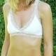 Ivory Organic Cotton Lycra Blend Bra - 'Summersweet' Style - Lingerie Made To Order