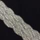 Rhinestone Beaded Wave Bridal Accessory Crystal Trim 1yd Applique Headband Dress Embellishment