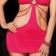 US$ 6.10 - Sexy Pink Backless Bandage Hollow Skirt Tiddy Lingerie - Dear-Fashion Wholesale Store