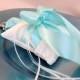 Pet Ring Bearer Pillow...Made in your custom wedding colors...shown in ivory/aqua