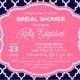 Navy Pink Bridal Shower Invitation Pink Navy Nautical Wedding Shower Couples Shower Bridal Brunch Bridal Tea, ANY EVENT - Any Color Scheme