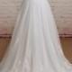 Sheer Lace Back Wedding Dress, Sweetheart Neckline Wedding Dress, Lace&Chiffon Wedding Bridal Dress with Waistband