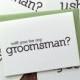 Will You Be My Groomsman Card, Best Man, Usher, Ring Bearer, Wedding party - Manly Wedding Cards - Way for Guys to Ask Groomsmen (Set of 6)