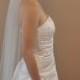 PLAIN FINGERTIP VEIL 40 Inch 1 Tier in White, Diamond White, or Ivory Tulle, custom handmade bridal wedding veil