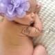 Baby Headband-Newborn Headband-Purple Lavender Lace Flower-Preemie-Newborn Girl-Infant-Toddler-Child-Pretty-Vintage-Wedding-Baptism-Hair Bow