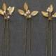 Gold Small Wedding Hair Combs 