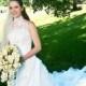 Lace Halter Layered Organza Wedding Dress 