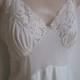 Vintage full Slip white lace  hem nightgown sexy lingerie  36 bust