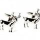Deer Cufflinks - Groomsmen Gift - Men's Jewelry - Gift Box Included