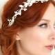 Dainty white flower crown, bridal headband, whimsical wedding crown, floral crown