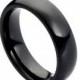 6MM Black Tungsten Wedding Band Comfort Fit Dome High Polished Promise Engagement Ring for Men Women SNUJDTZPP