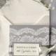 Custom  listing (100) Ivory Lace  Wedding Invitation, Grey Wedding Invitation, Pocket Fold Wedding Invitations