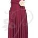 Bridesmaid Dress Infinity Dress Maroon Floor Length Wrap Convertible Dress Wedding Dress