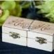 Personalized "His" & "Hers" set of ring bearer box