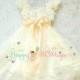 Flower girl dress, Blush Ivory Chiffon Lace Dress, Girls dress, baby flower girl, Birthday, Rustic dress,Ivory dress, Flower girl lace dress