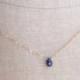 Tiny Sapphire Necklace, September Birthstone, Sapphire Necklace, Birthstone Necklace, Something Blue, Bridesmaid Jewelry,Bridesmaid Necklace