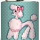 Fluff Pixie Poodle Polka Dot Flask Dog Lover Pink Bow Pet Women 21st Adult Birthday Gift Stainless Steel 6 oz Liquor Hip Flask LC-1391